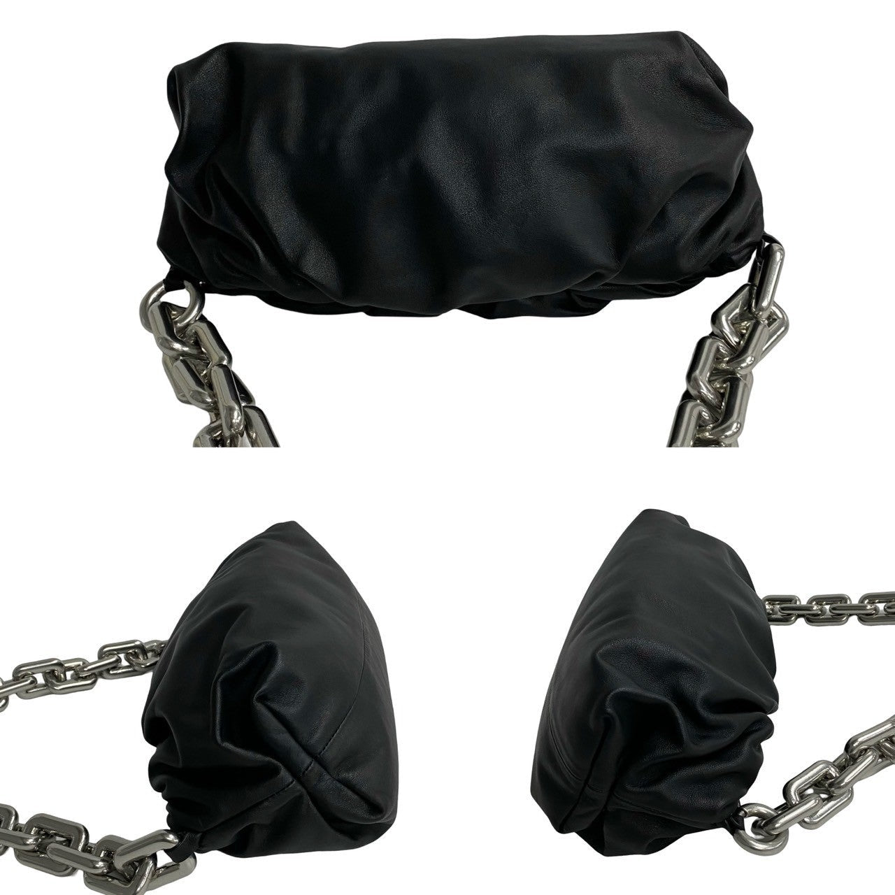 BOTTEGA VENETA – Black Leather The Chain Pouch –