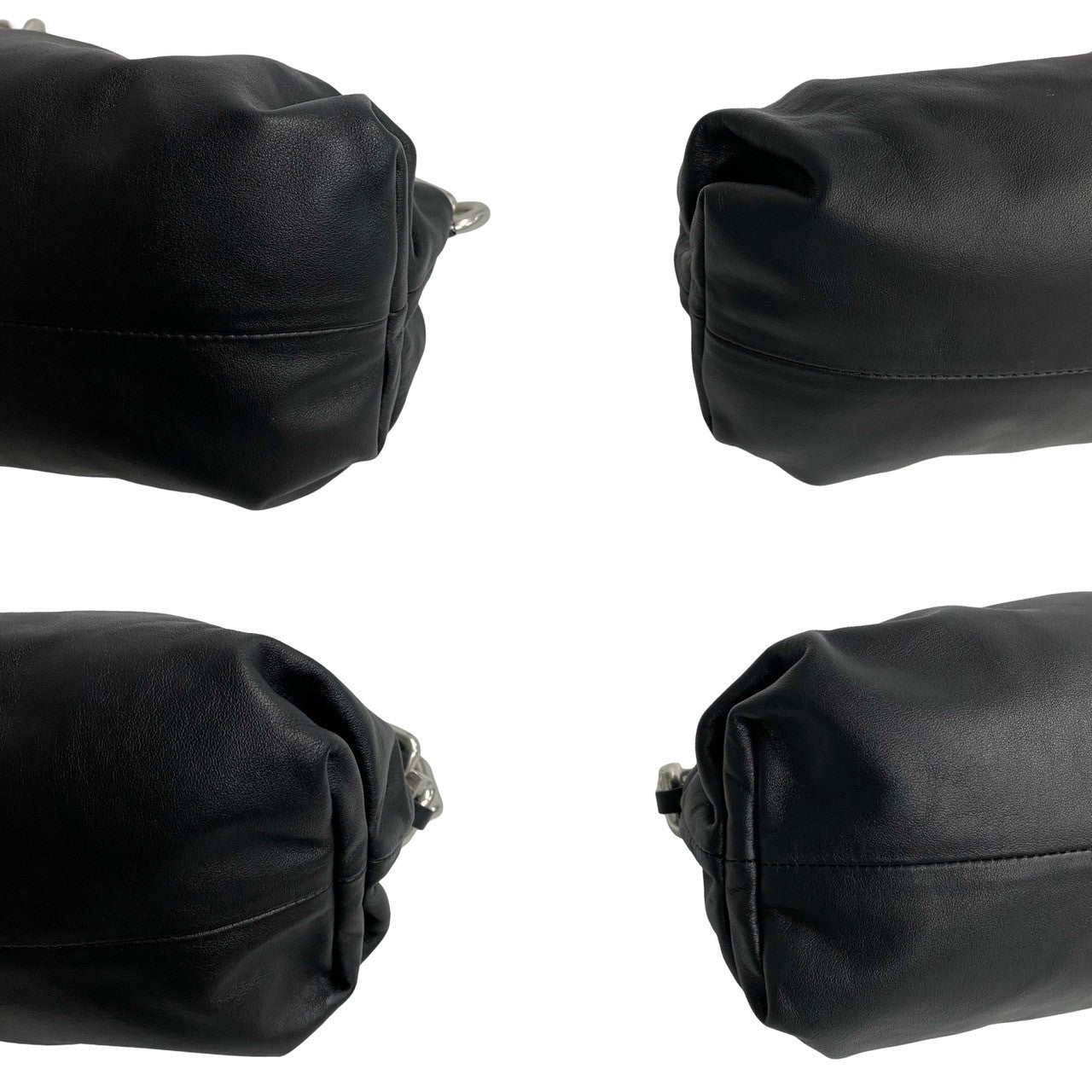 BOTTEGA VENETA – Black Leather The Chain Pouch –