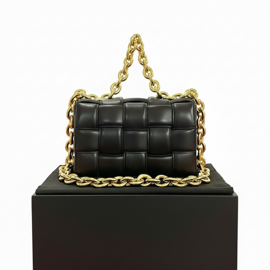 BOTTEGA VENETA – The Chain Padded Cassette – Brown Leather –