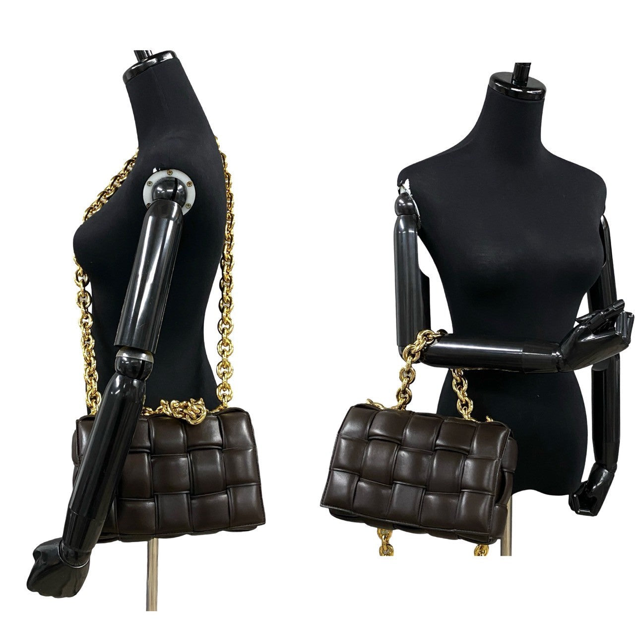 BOTTEGA VENETA – The Chain Padded Cassette – Brown Leather –