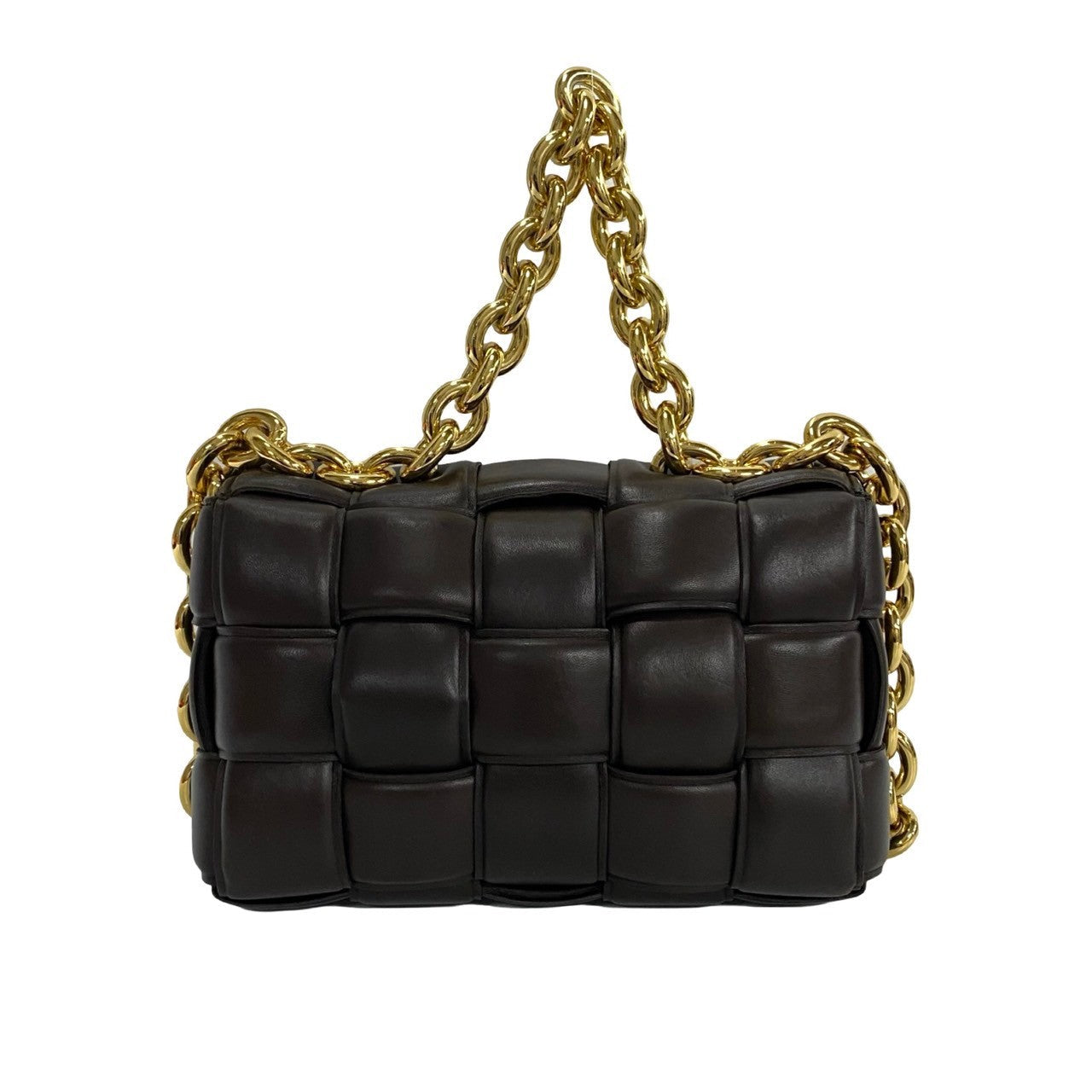 BOTTEGA VENETA – The Chain Padded Cassette – Brown Leather –