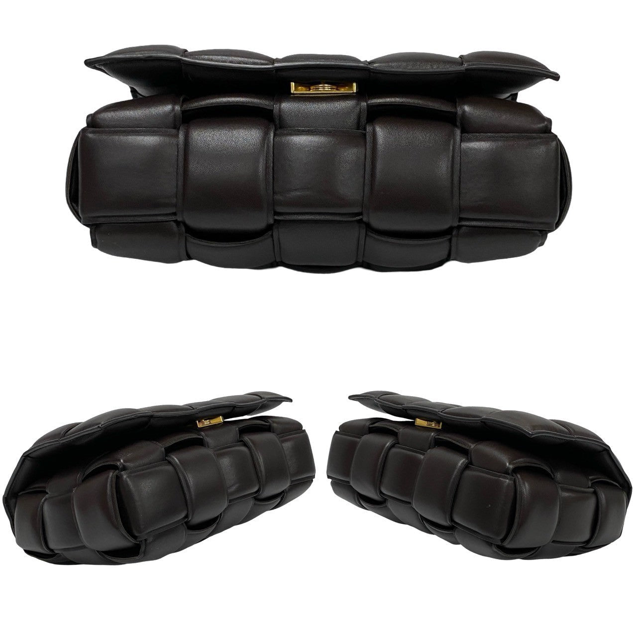 BOTTEGA VENETA – The Chain Padded Cassette – Brown Leather –