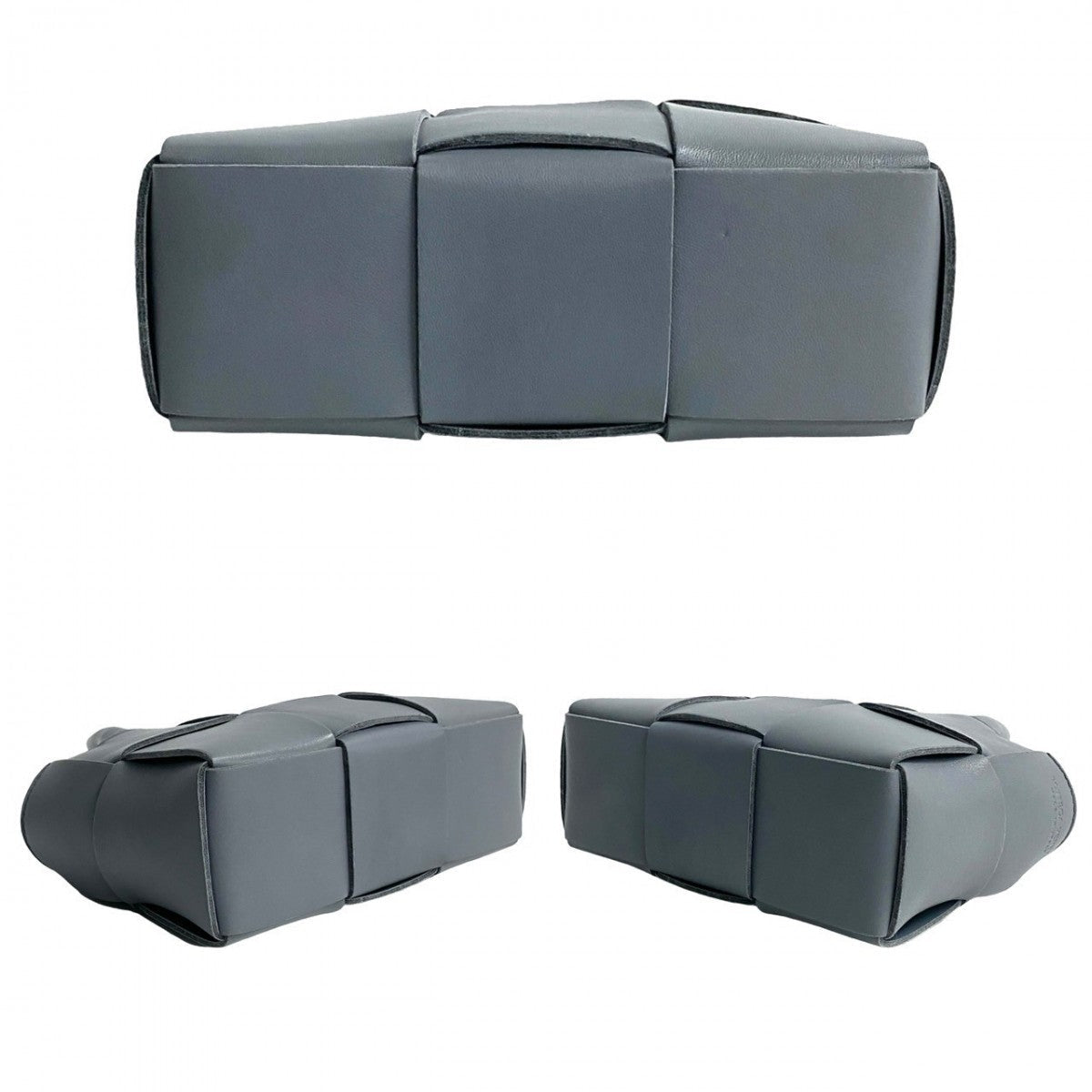 BOTTEGA VENETA – Arco Mini Intrecciato Shoulder Bag – Grey Leather –