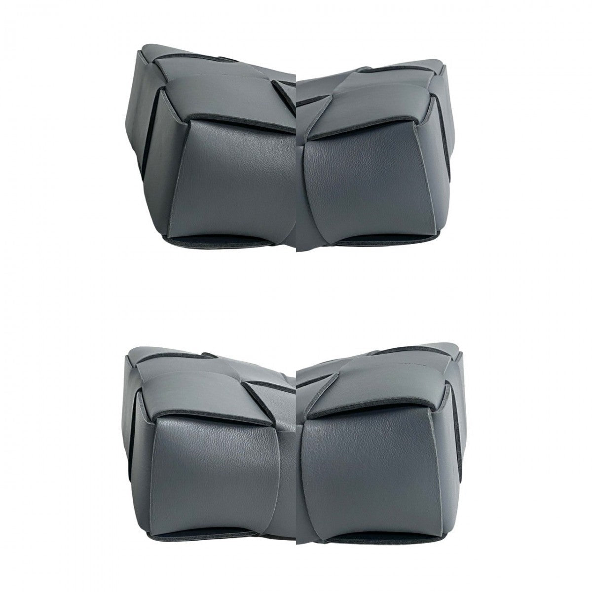 BOTTEGA VENETA – Arco Mini Intrecciato Shoulder Bag – Grey Leather –