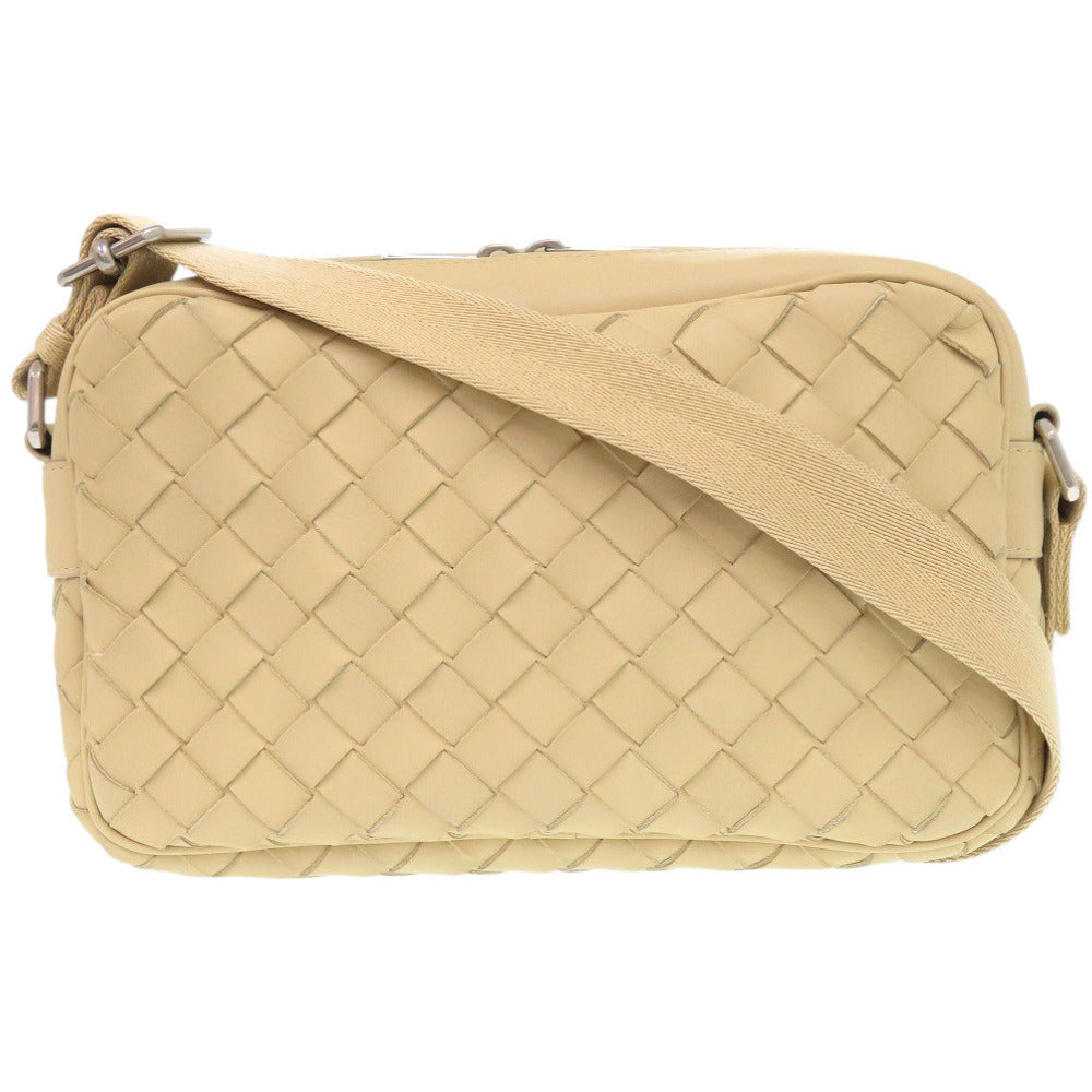 BOTTEGA VENETA – Intrecciato Shoulder Bag – Beige Leather –