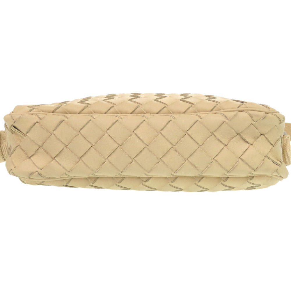 BOTTEGA VENETA – Intrecciato Shoulder Bag – Beige Leather –