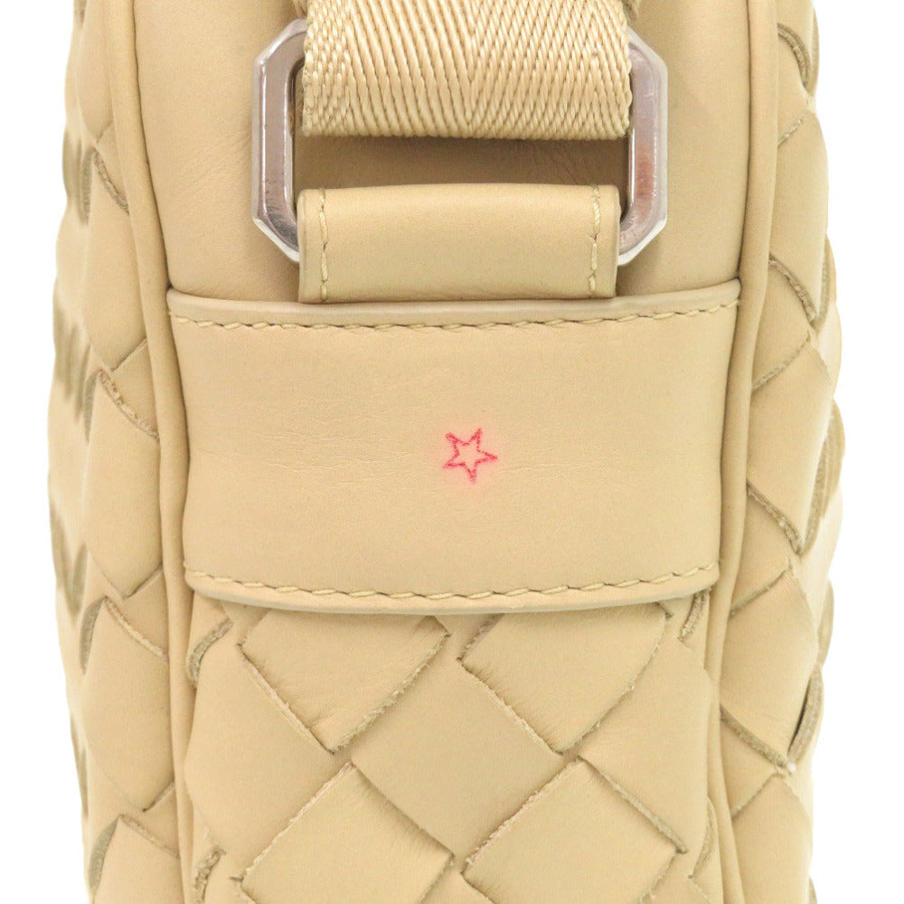 BOTTEGA VENETA – Intrecciato Shoulder Bag – Beige Leather –