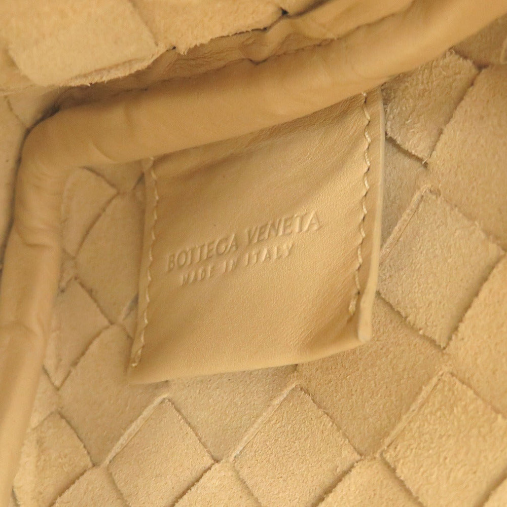 BOTTEGA VENETA – Intrecciato Shoulder Bag – Beige Leather –