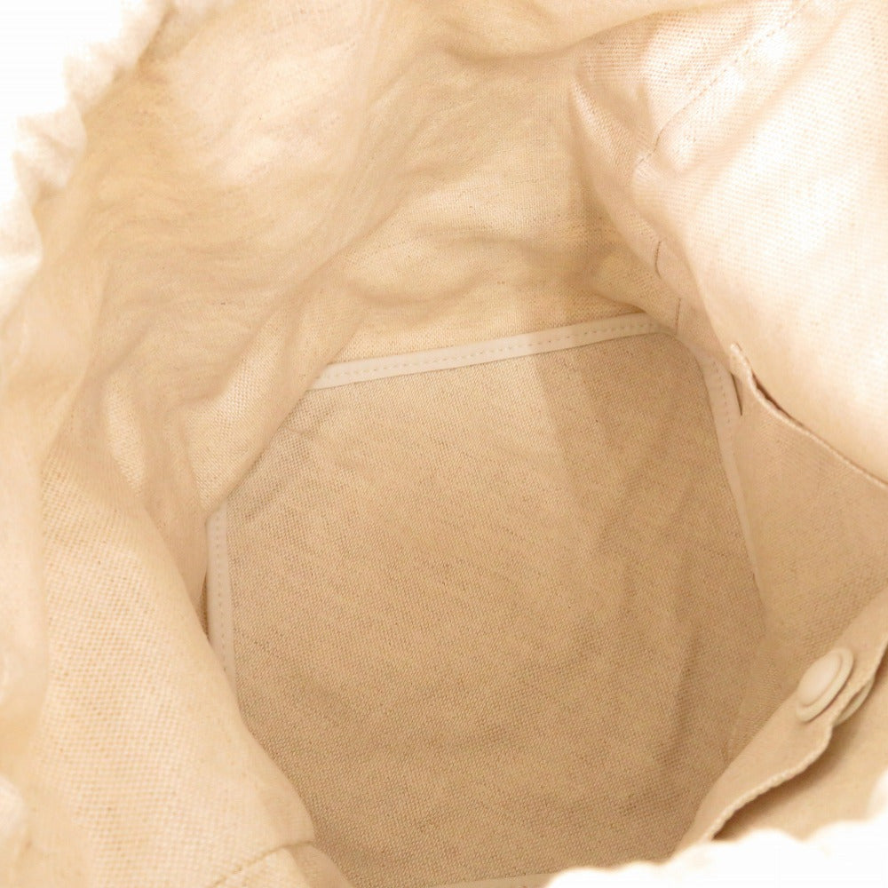 BOTTEGA VENETA – Cavallino Handbag – White Leather & Canvas –