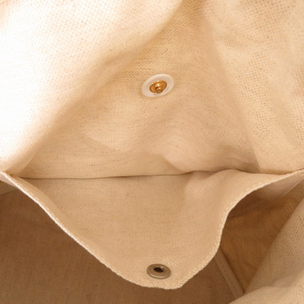 BOTTEGA VENETA – Cavallino Handbag – White Leather & Canvas –