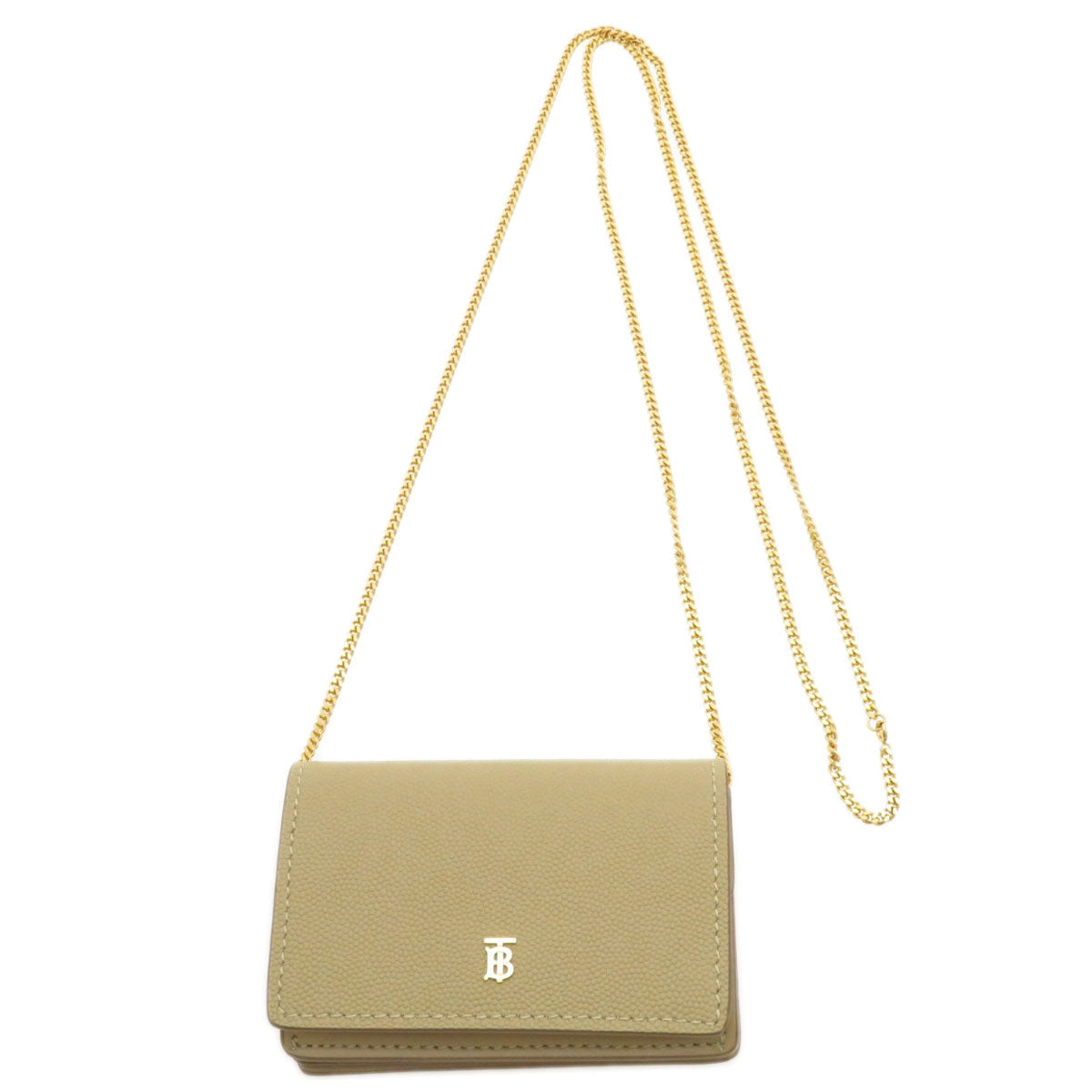 BURBERRY – Coin Chain Wallet – Beige Calfskin