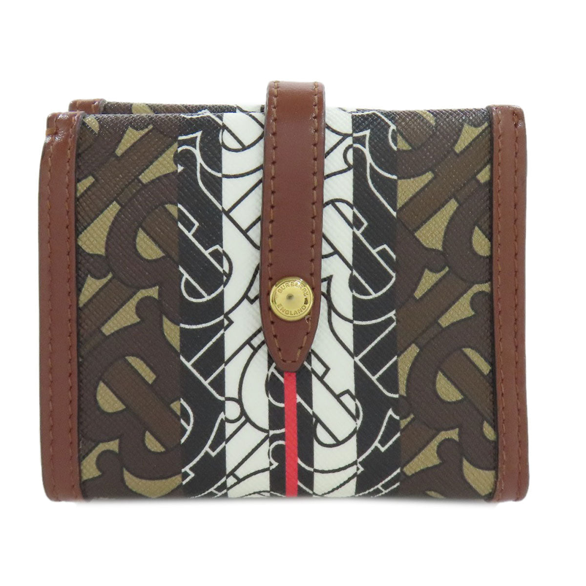 BURBERRY – Bifold Wallet – Brown Logo pvc