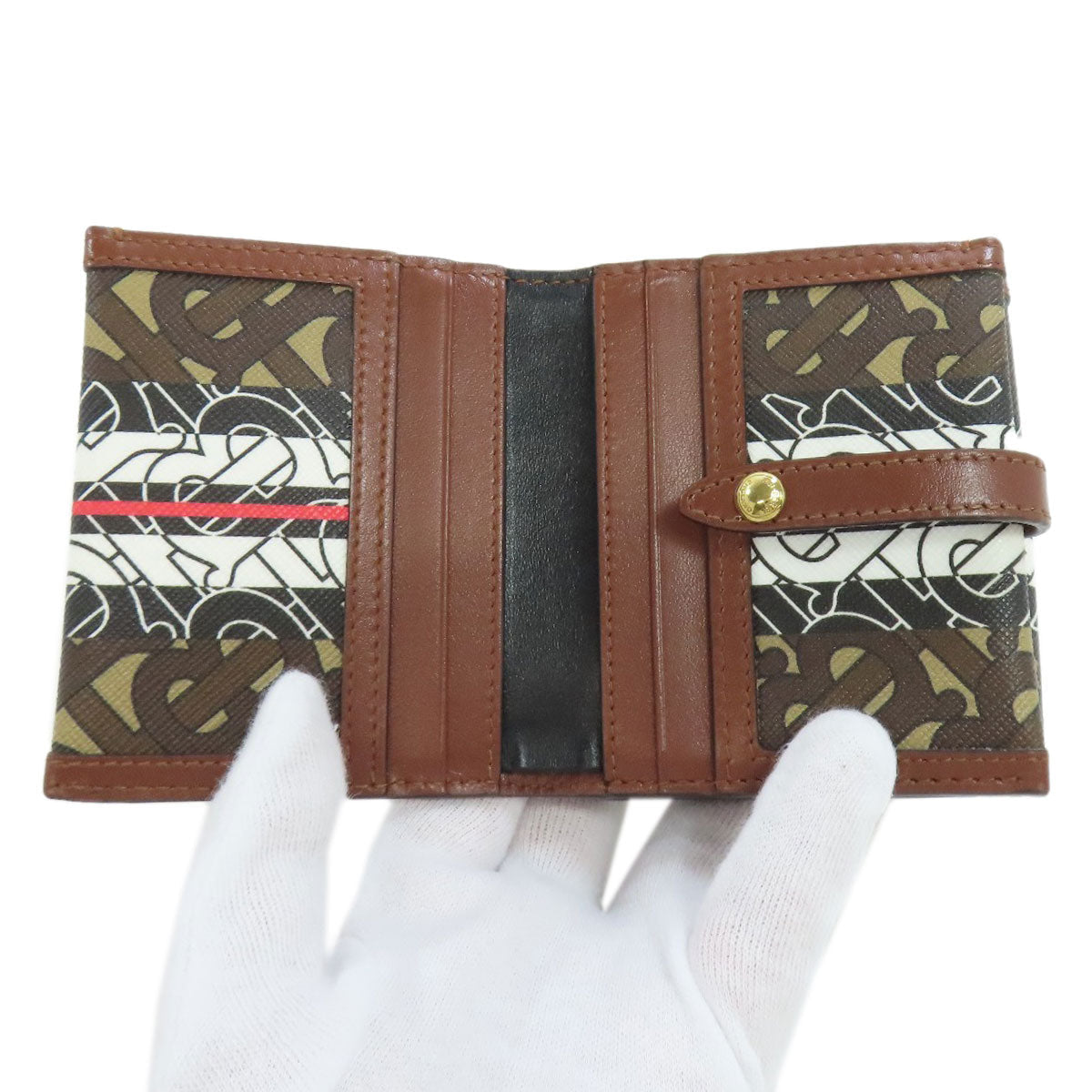 BURBERRY – Bifold Wallet – Brown Logo pvc