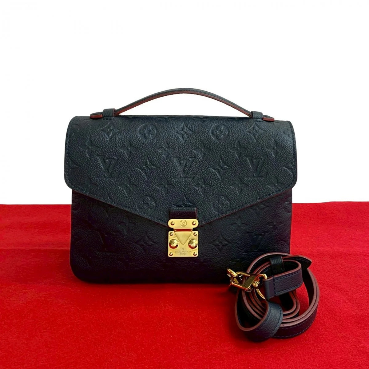 LOUIS VUITTON – Pochette Métis MM Navy Monogram Nicolas Ghesquière – 2018 100% Authentic ✨Very Good Pre-Owned