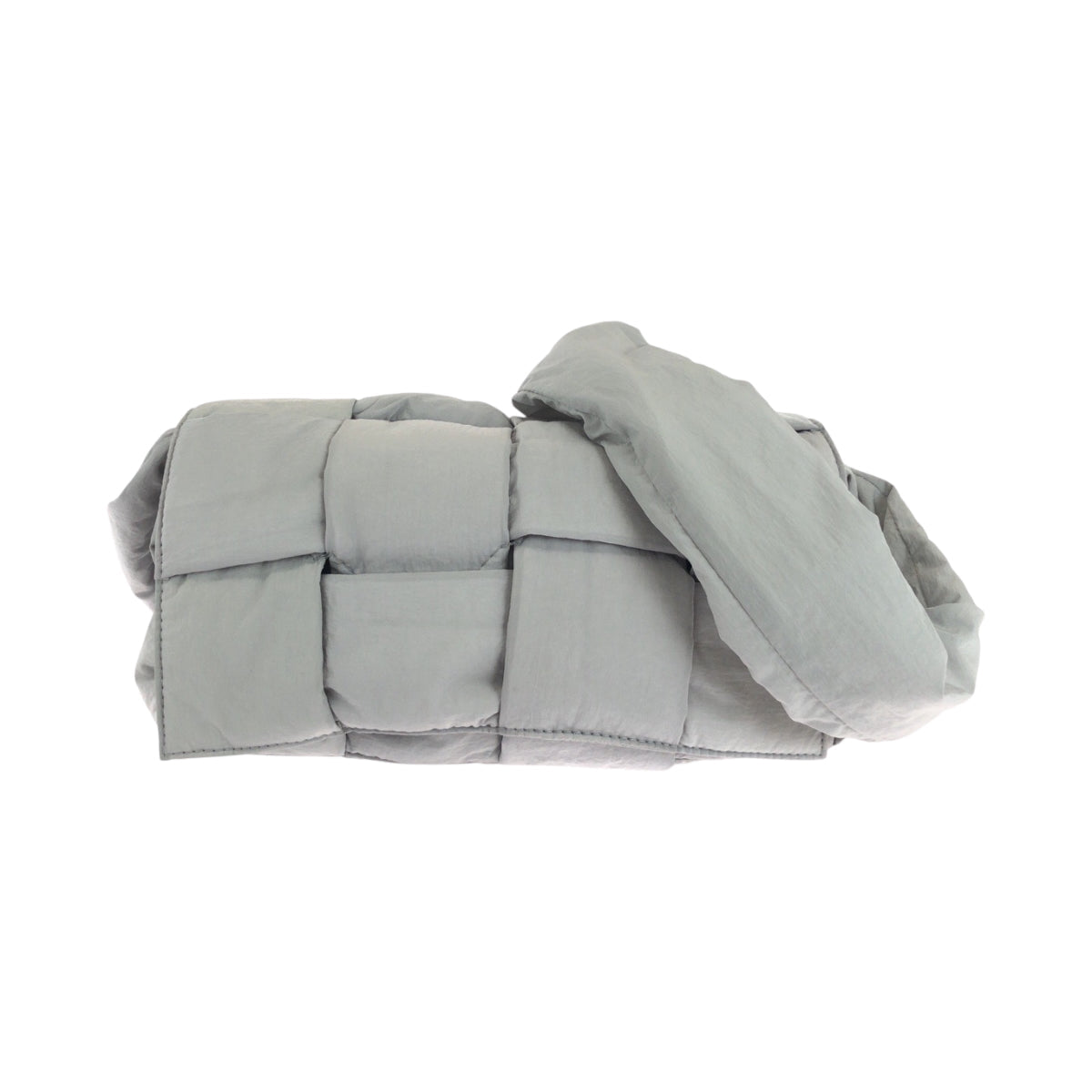 Bottega Veneta 
Padded Tech Cassette with Pouch – Nylon Grey with Silver Hardware – Daniel Lee – 2023 – 100% Authentic ✨Excellent Pre-Owned Condition