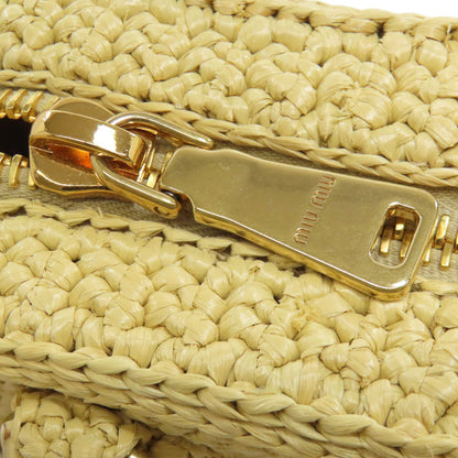 MIU MIU – Raffia 2WAY Handbag – Beige – Miuccia Prada – 2023 – 100% Authentic Pre-Owned✨
