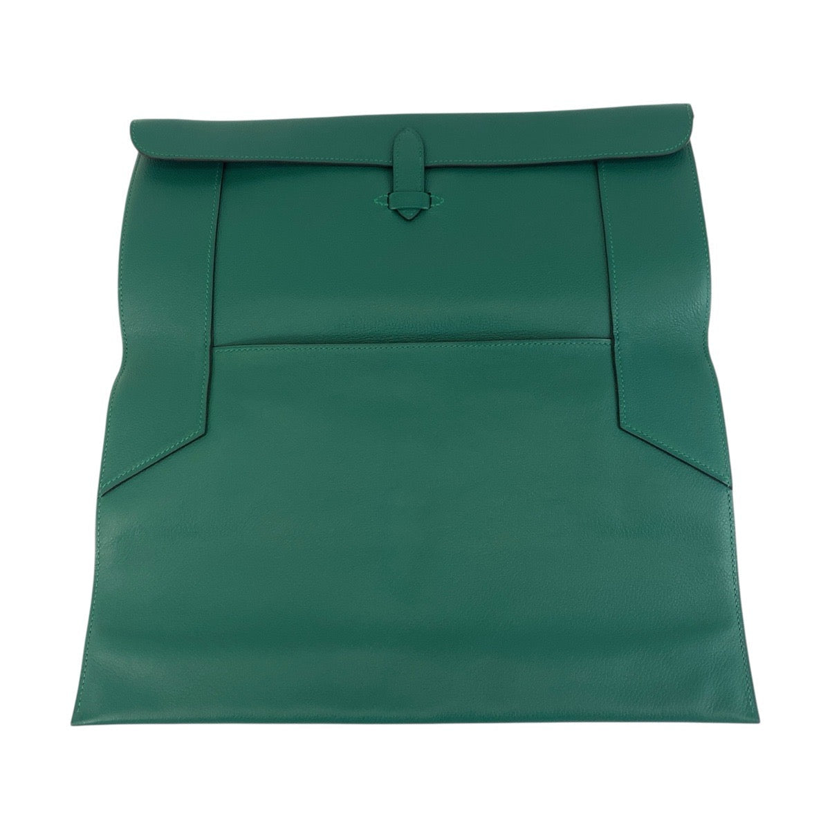 HERMÈS Puri Plat Evercolor leather Green by Jean-Paul Gaultier – 2010s 100% Authentic Pre-Owned A Rank✨Minimal wear