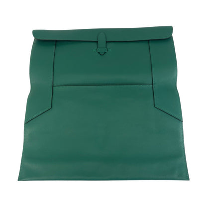HERMÈS Puri Plat Evercolor leather Green by Jean-Paul Gaultier – 2010s 100% Authentic Pre-Owned A Rank✨Minimal wear