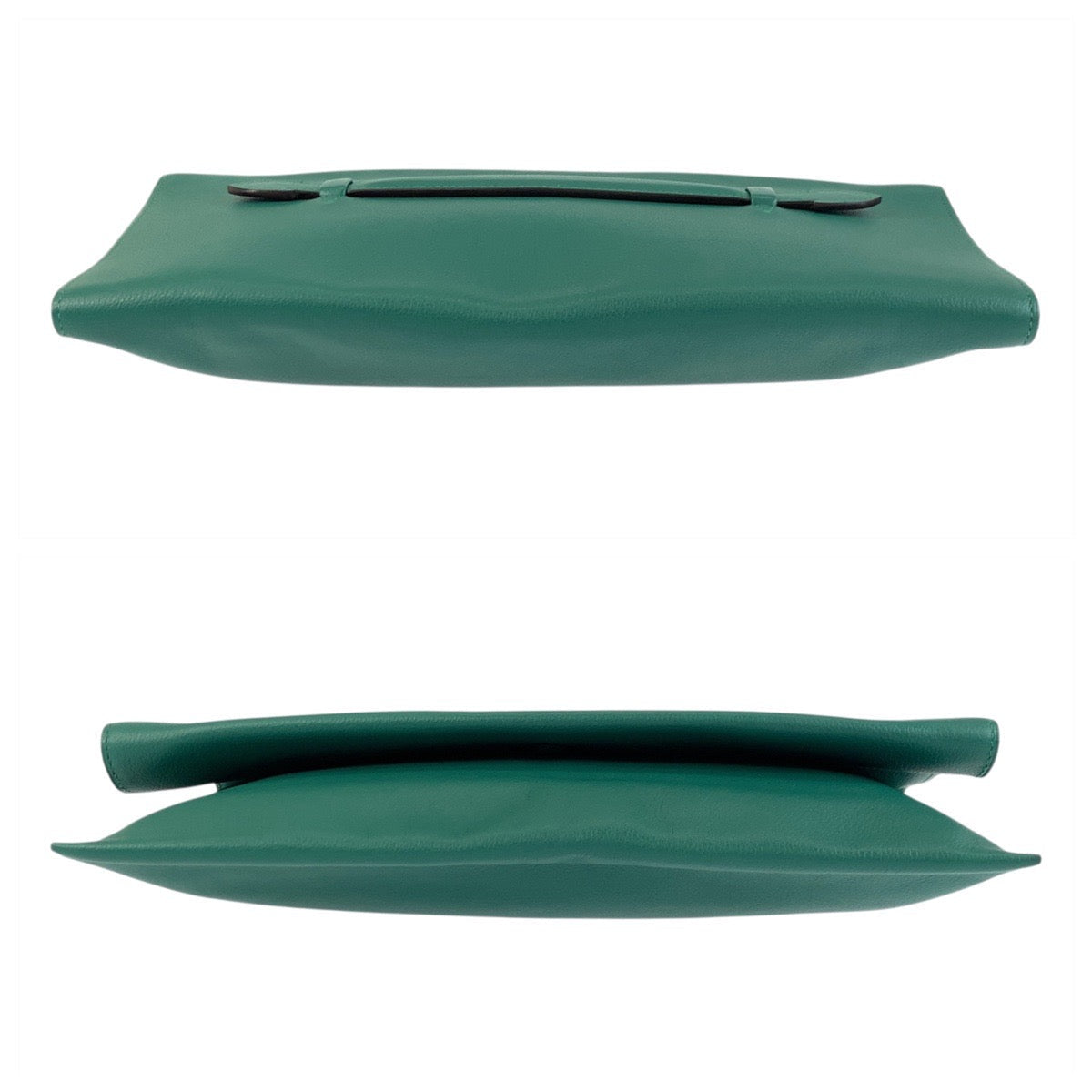 HERMÈS Puri Plat Evercolor leather Green by Jean-Paul Gaultier – 2010s 100% Authentic Pre-Owned A Rank✨Minimal wear