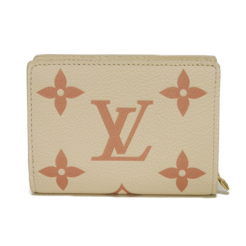 LOUIS VUITTON – Portefeuille Claire Bifold – Monogram Empreinte Leather – Rose Trianon Bicolor RFID – France – 100% Authentic Pre-Owned SA Rank — Excellent, ✨ Near New ✨