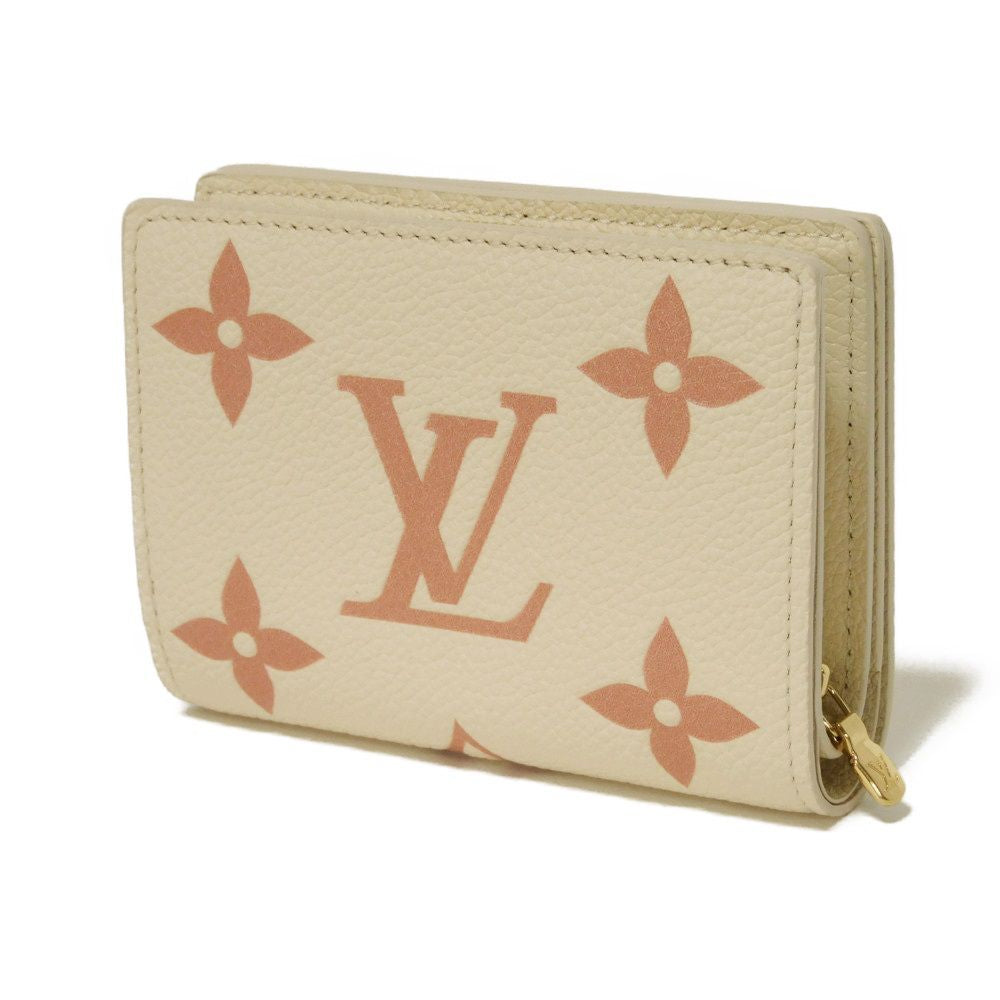 LOUIS VUITTON – Portefeuille Claire Bifold – Monogram Empreinte Leather – Rose Trianon Bicolor RFID – France – 100% Authentic Pre-Owned SA Rank — Excellent, ✨ Near New ✨