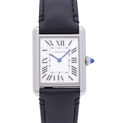 CARTIER Tank Must LM Watch  Silver Dial Stainless Steel & Leather Louis Cartier Design 2021 100% Authentic Pre-Owned ✨