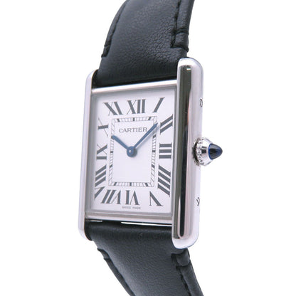 CARTIER Tank Must LM Watch  Silver Dial Stainless Steel & Leather Louis Cartier Design 2021 100% Authentic Pre-Owned ✨