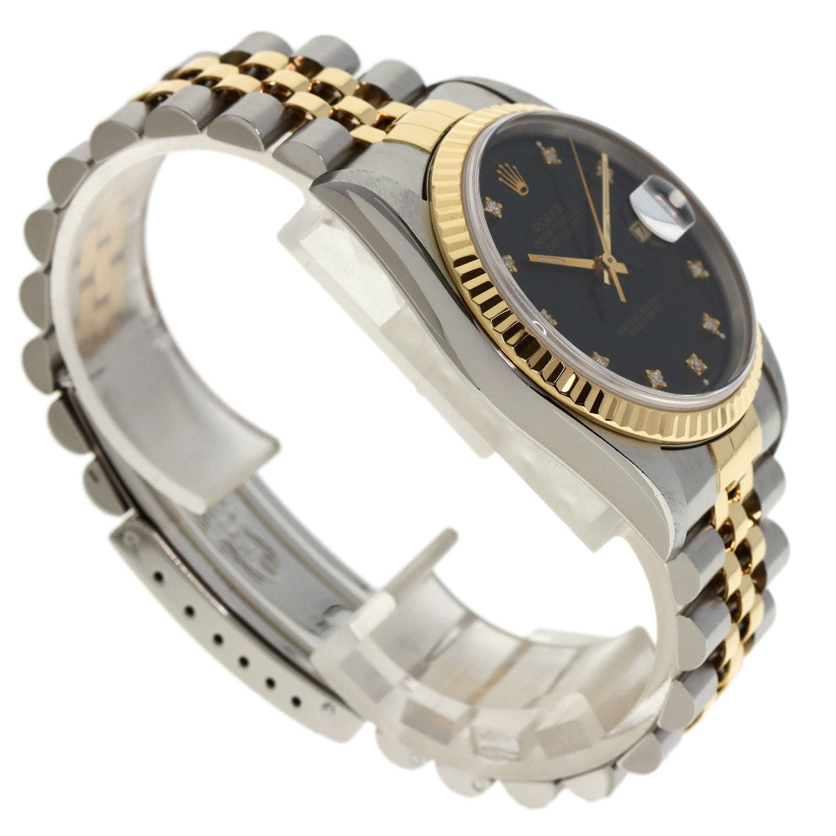ROLEX – Datejust 16233G – 10P Diamond Black Dial – Hans Wilsdorf Legacy – 1993 (S-Series) – 100% Authentic Pre-Owned ✨