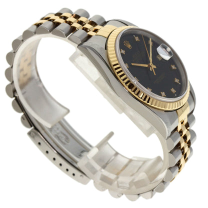 ROLEX – Datejust 16233G – 10P Diamond Black Dial – Hans Wilsdorf Legacy – 1993 (S-Series) – 100% Authentic Pre-Owned ✨