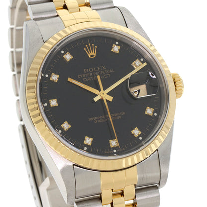 ROLEX – Datejust 16233G – 10P Diamond Black Dial – Hans Wilsdorf Legacy – 1993 (S-Series) – 100% Authentic Pre-Owned ✨
