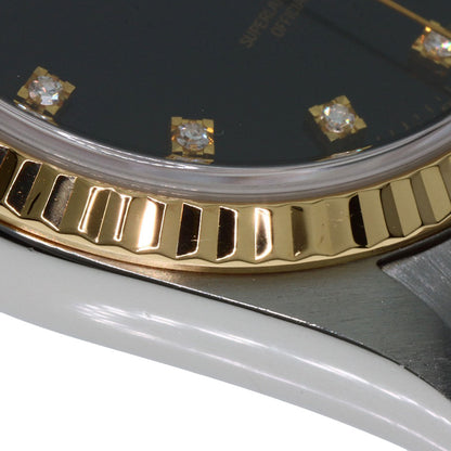 ROLEX – Datejust 16233G – 10P Diamond Black Dial – Hans Wilsdorf Legacy – 1993 (S-Series) – 100% Authentic Pre-Owned ✨