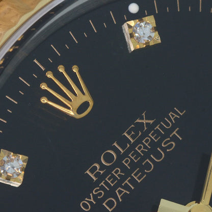 ROLEX – Datejust 16233G – 10P Diamond Black Dial – Hans Wilsdorf Legacy – 1993 (S-Series) – 100% Authentic Pre-Owned ✨