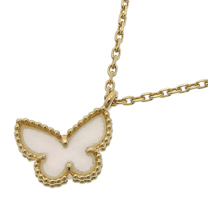 Van Cleef & Arpels – Sweet Alhambra Papillon Necklace – 18K Yellow Gold & Mother-of-Pearl – Introduced 2007 – 100% Authentic Pre-Owned ✨