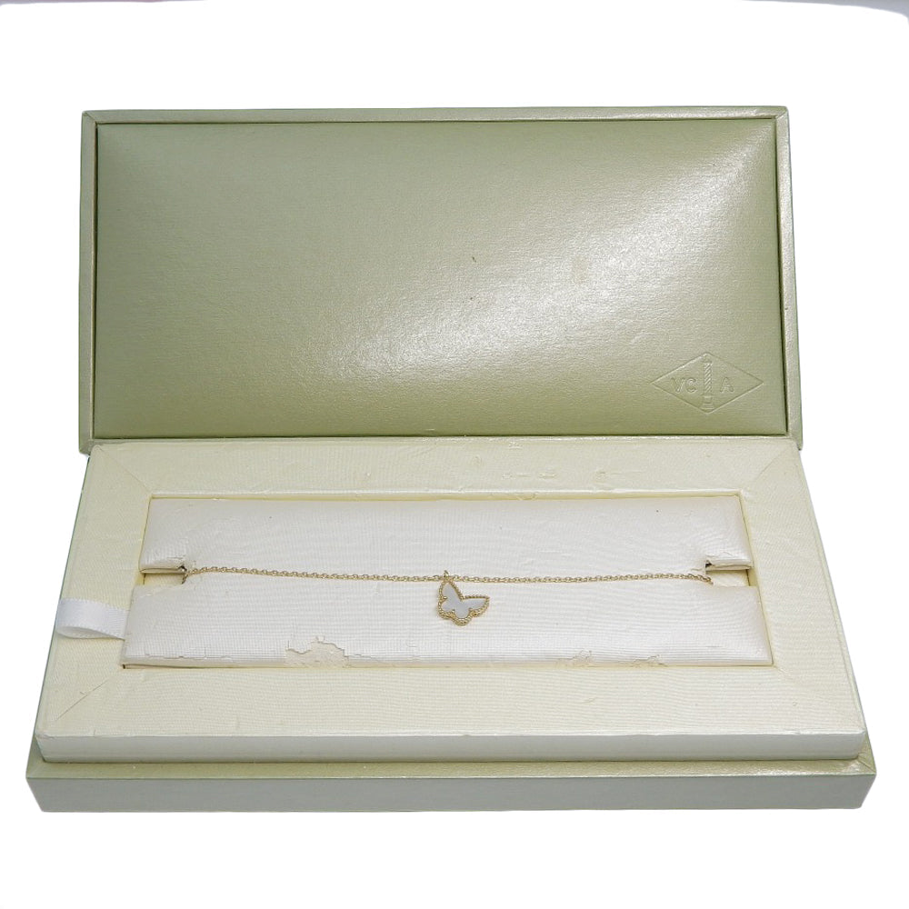 Van Cleef & Arpels – Sweet Alhambra Papillon Necklace – 18K Yellow Gold & Mother-of-Pearl – Introduced 2007 – 100% Authentic Pre-Owned ✨