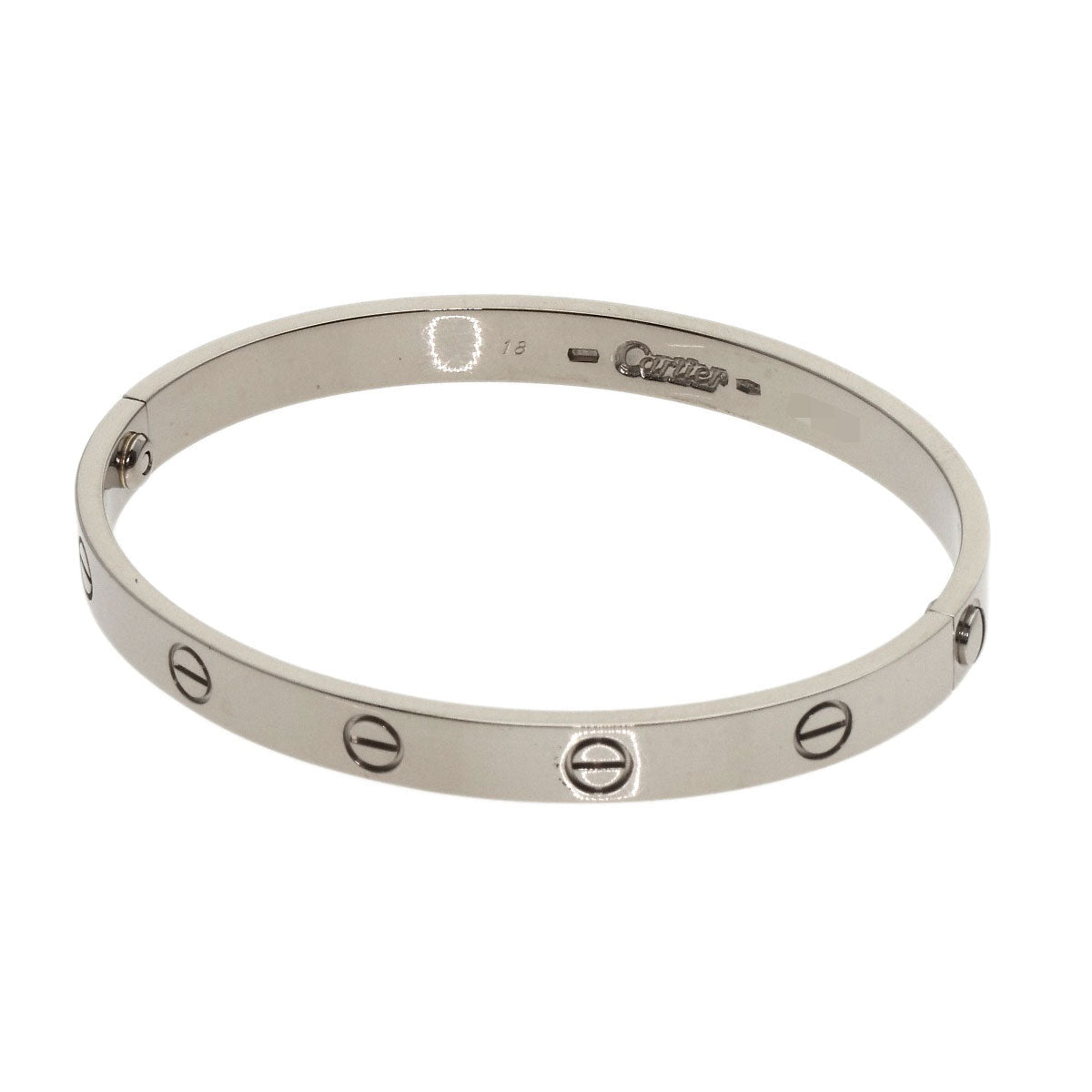 CARTIER Love Bracelet with Driver  18K White Gold     100% Authentic Pre-Owned A Rank          ✨Excellents