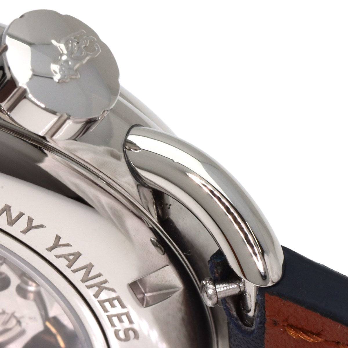 Polo Ralph Lauren Mechanical Automatic Stainless Steel Silver NY Yankees Bear blue dial 100% Authentic ✨Excellent Pre-Owned