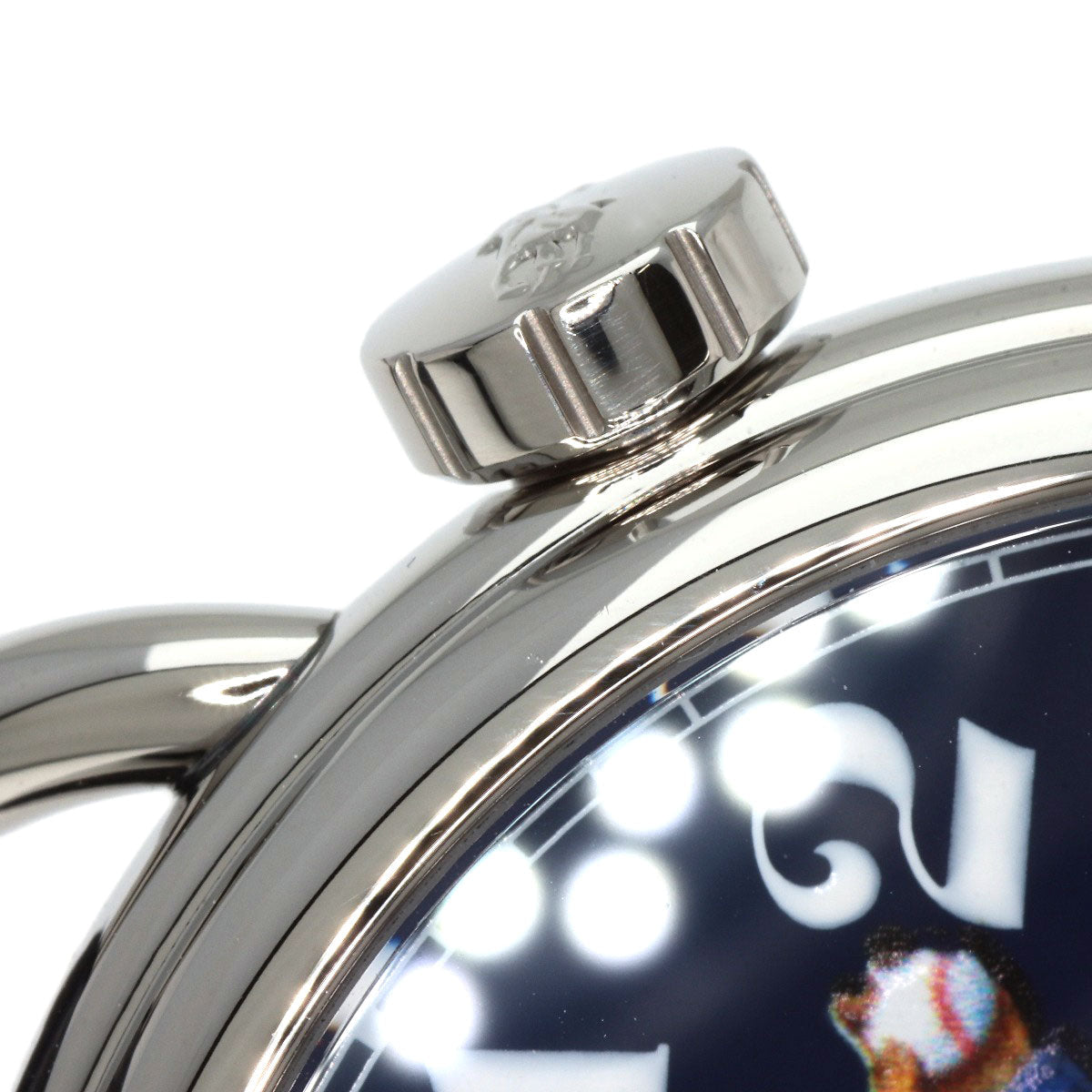 Polo Ralph Lauren Mechanical Automatic Stainless Steel Silver NY Yankees Bear blue dial 100% Authentic ✨Excellent Pre-Owned