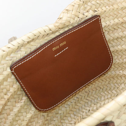 MIUMIU Straw Wicker beige 100% Authentic ✨Excellent Pre-Owned