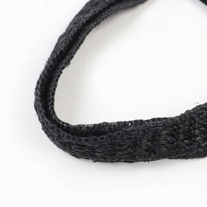 Chloé Black Raffia Tote Banana Summer 100% Authentic ✨Like New / Unused Pre Owned Condition