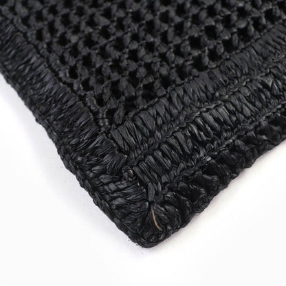 Chloé Black Raffia Tote Banana Summer 100% Authentic ✨Like New / Unused Pre Owned Condition