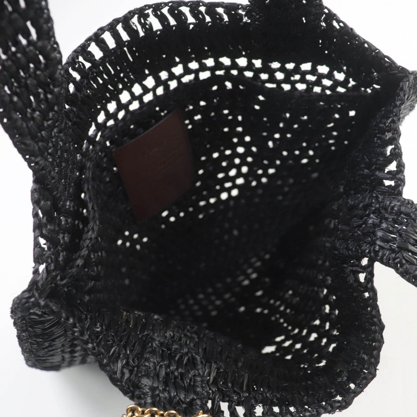 Chloé Black Raffia Tote Banana Summer 100% Authentic ✨Like New / Unused Pre Owned Condition
