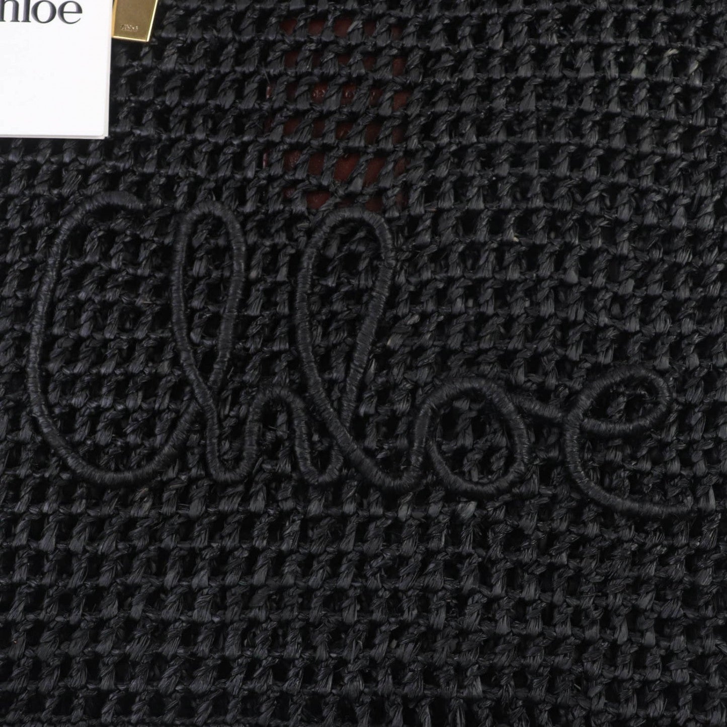 Chloé Black Raffia Tote Banana Summer 100% Authentic ✨Like New / Unused Pre Owned Condition