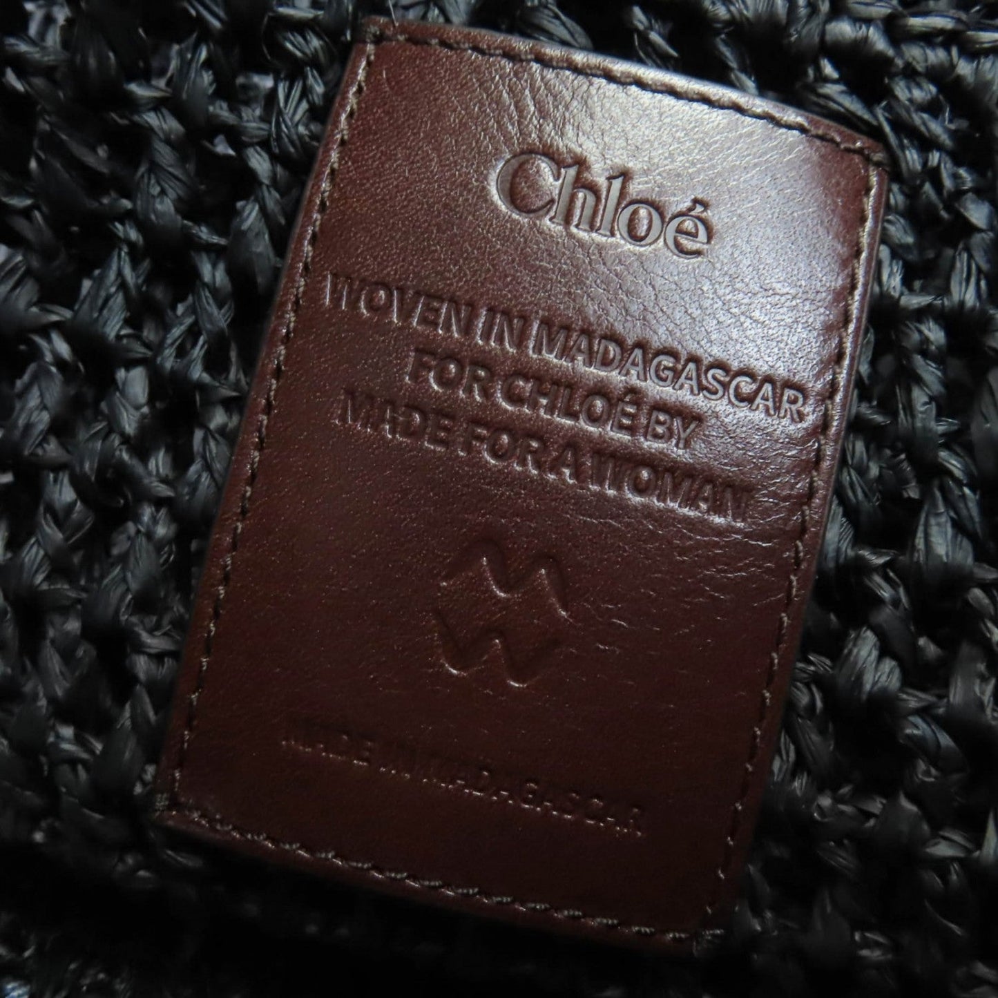 Chloé Black Raffia Tote Banana Summer 100% Authentic ✨Like New / Unused Pre Owned Condition