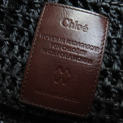 Chloé Black Raffia Tote Banana Summer 100% Authentic ✨Like New / Unused Pre Owned Condition