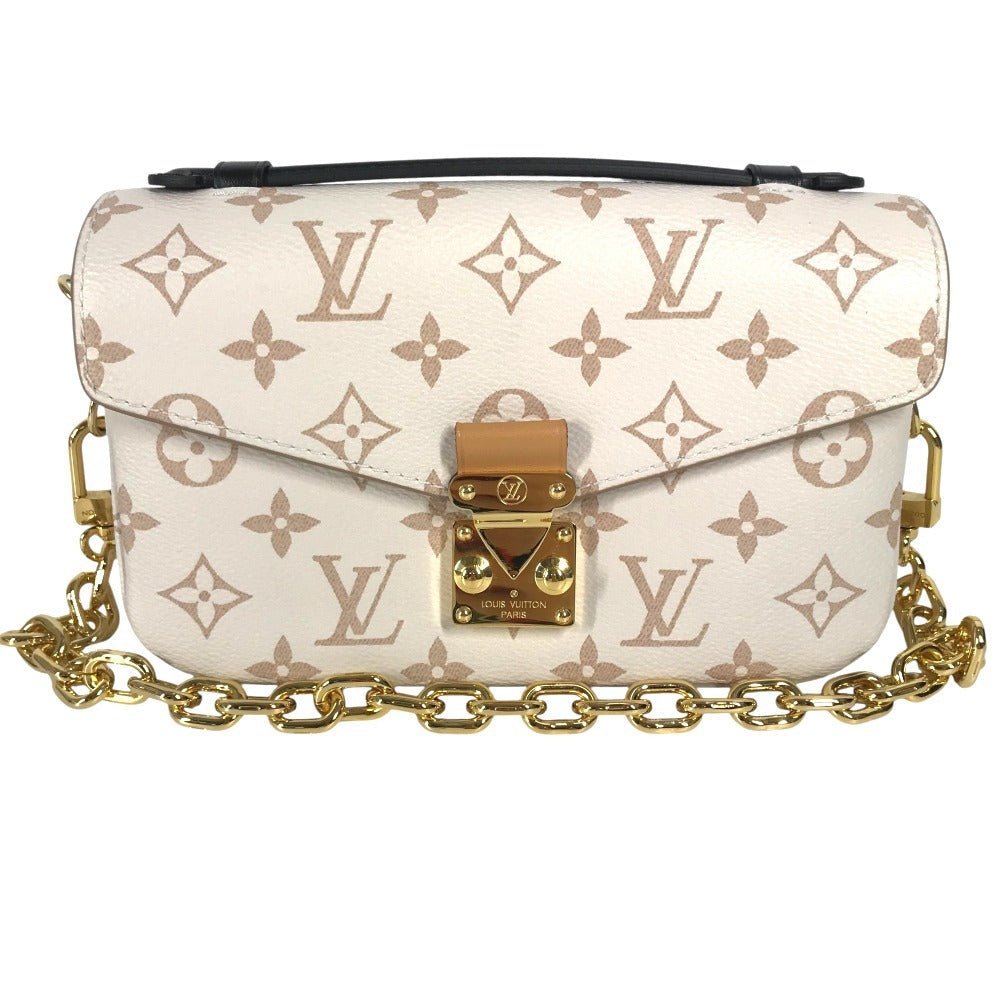 LOUIS VUITTON Pochette Metis EW Monogram Dune Canvas beige 100%!Authentic ✨Near New Pre Owned Condition