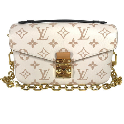 LOUIS VUITTON Pochette Metis EW Monogram Dune Canvas beige 100%!Authentic ✨Near New Pre Owned Condition