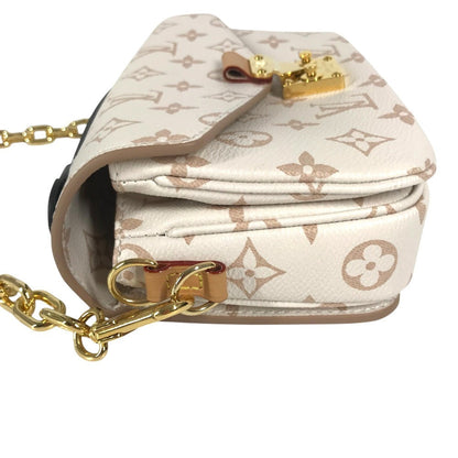 LOUIS VUITTON Pochette Metis EW Monogram Dune Canvas beige 100%!Authentic ✨Near New Pre Owned Condition