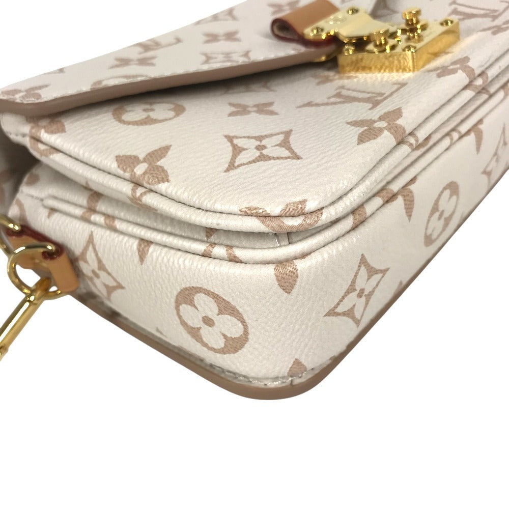 LOUIS VUITTON Pochette Metis EW Monogram Dune Canvas beige 100%!Authentic ✨Near New Pre Owned Condition