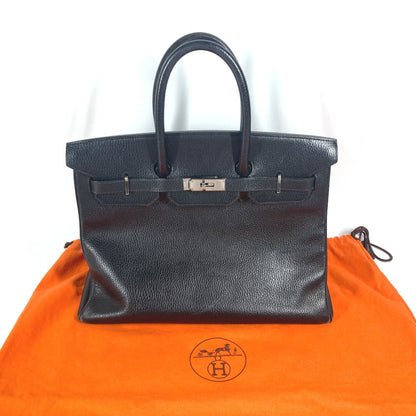 HERMES Birkin 35 Black Ardenne Leather – C□ Stamp –  100% Authentic ✨Well Used Vintage