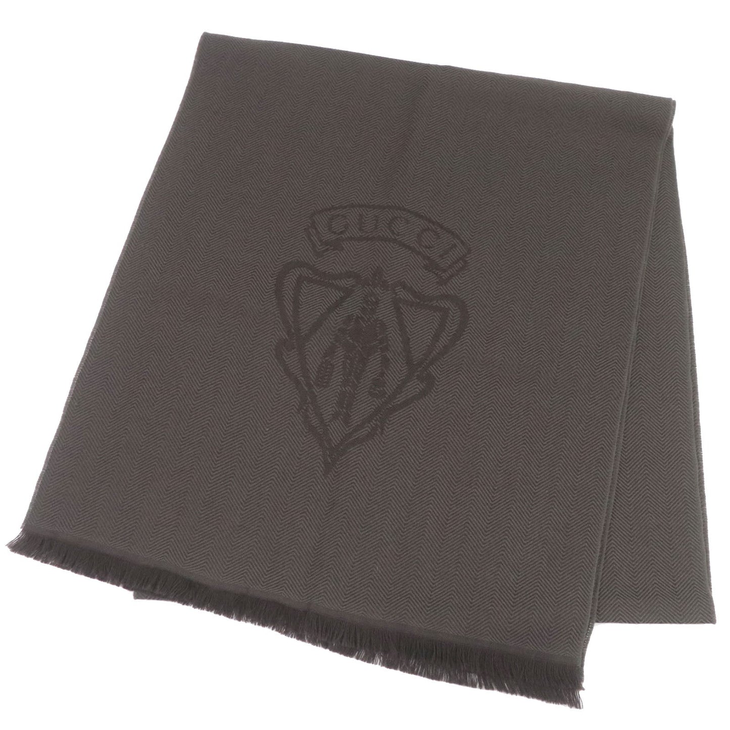 GUCCI – Wool Scarf – Brown 100% Wool –